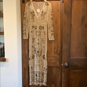 Sheer Free People sequined maxi dress